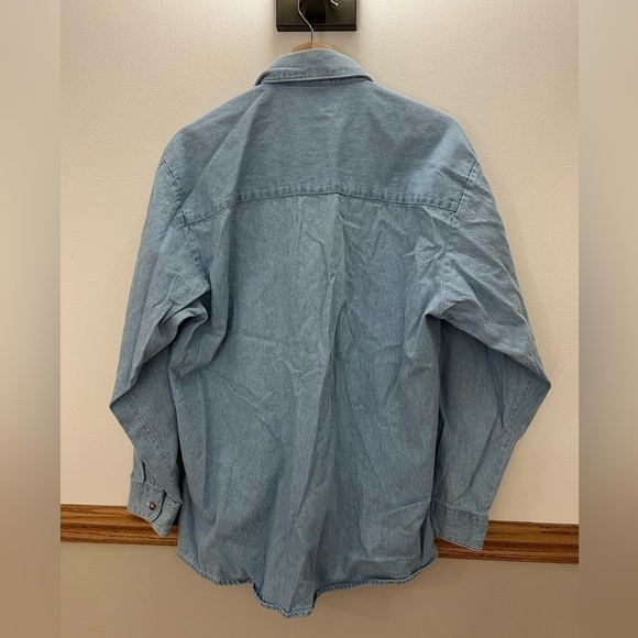 Vintage Scarecrow Jean Button Down Long Sleeve Size Medium - Large - Picture 3 of 6